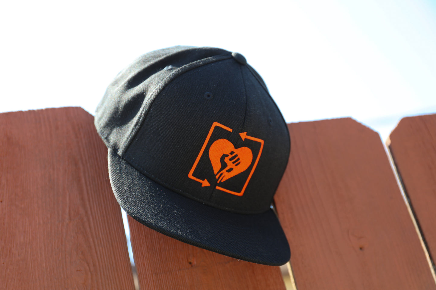Square HeartFist Logo Snapback Hat (Black)