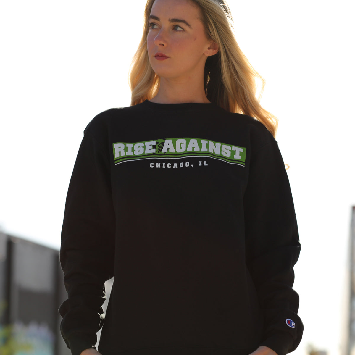 Stand In Line Crewneck Sweatshirt (Black)