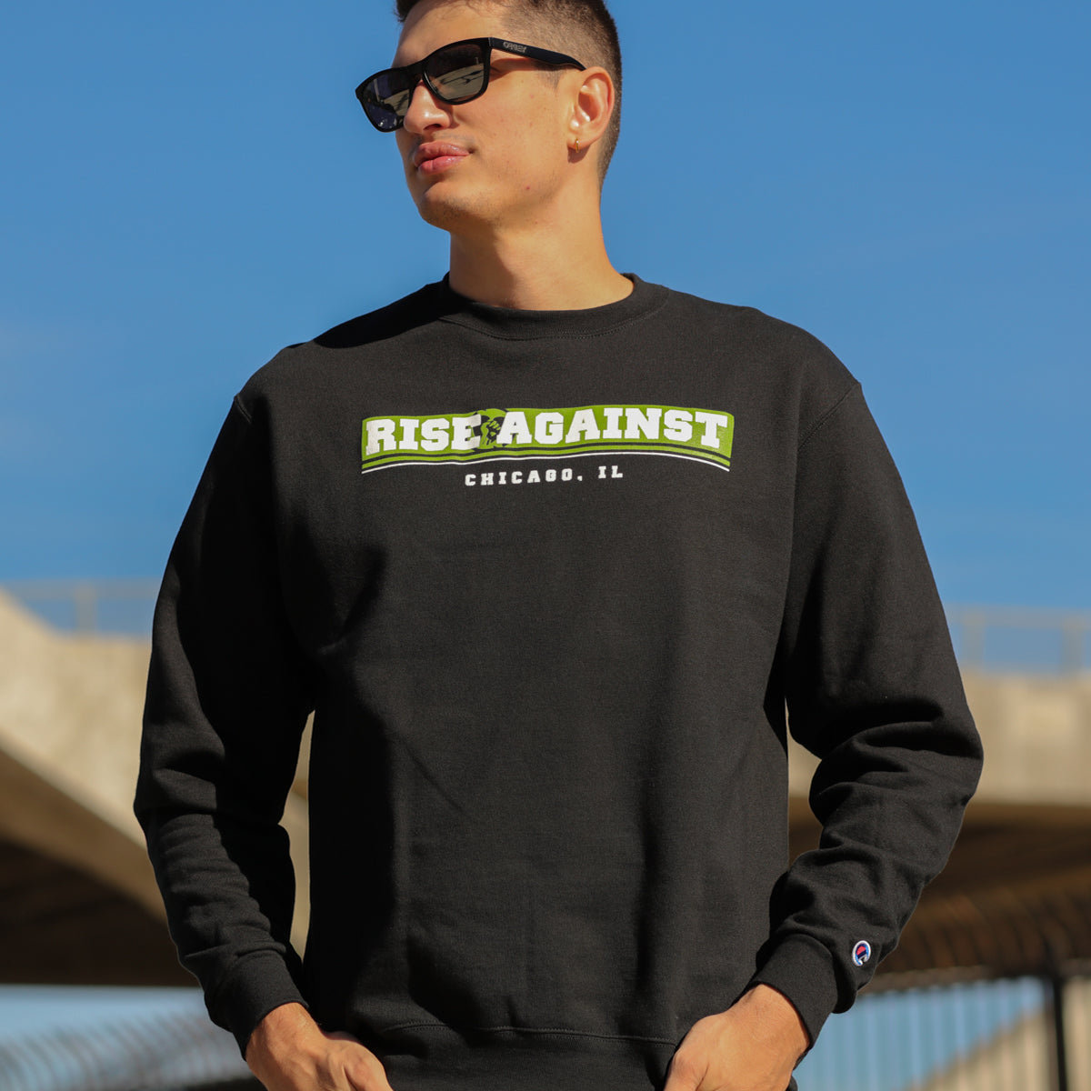 Stand In Line Crewneck Sweatshirt (Black)