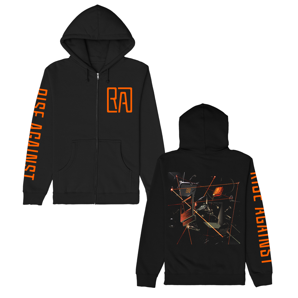 Ricochet Zip Up Hoodie (Black)