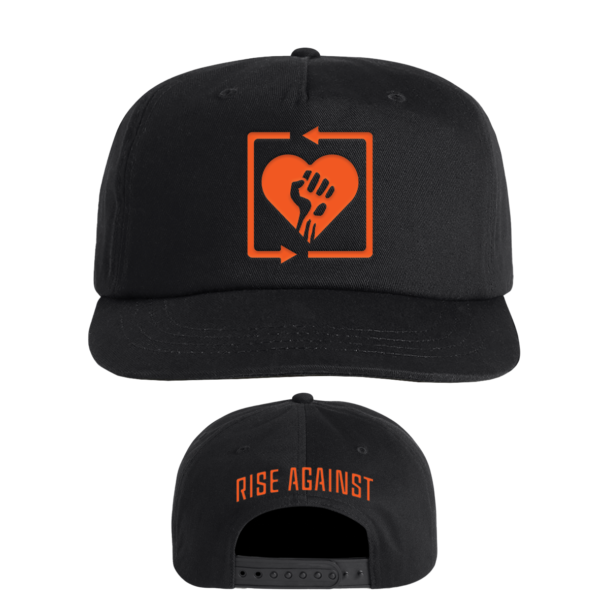 Square HeartFist Logo Snapback Hat (Black)