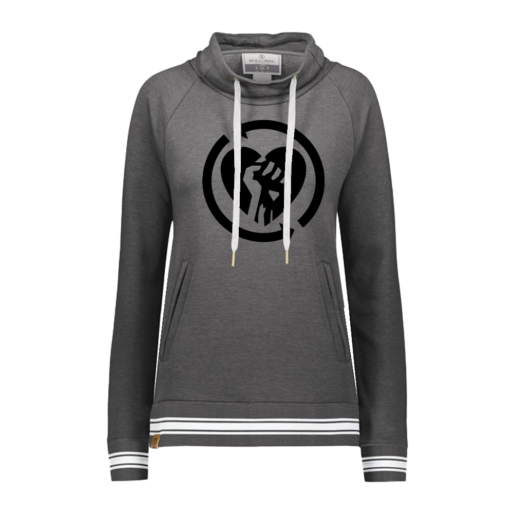 HeartFist Women's Pullover Sweatshirt (Heather Grey/White)
