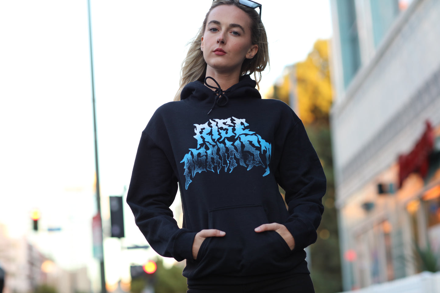 Flamed Heartfist Pullover Hoodie (Black)