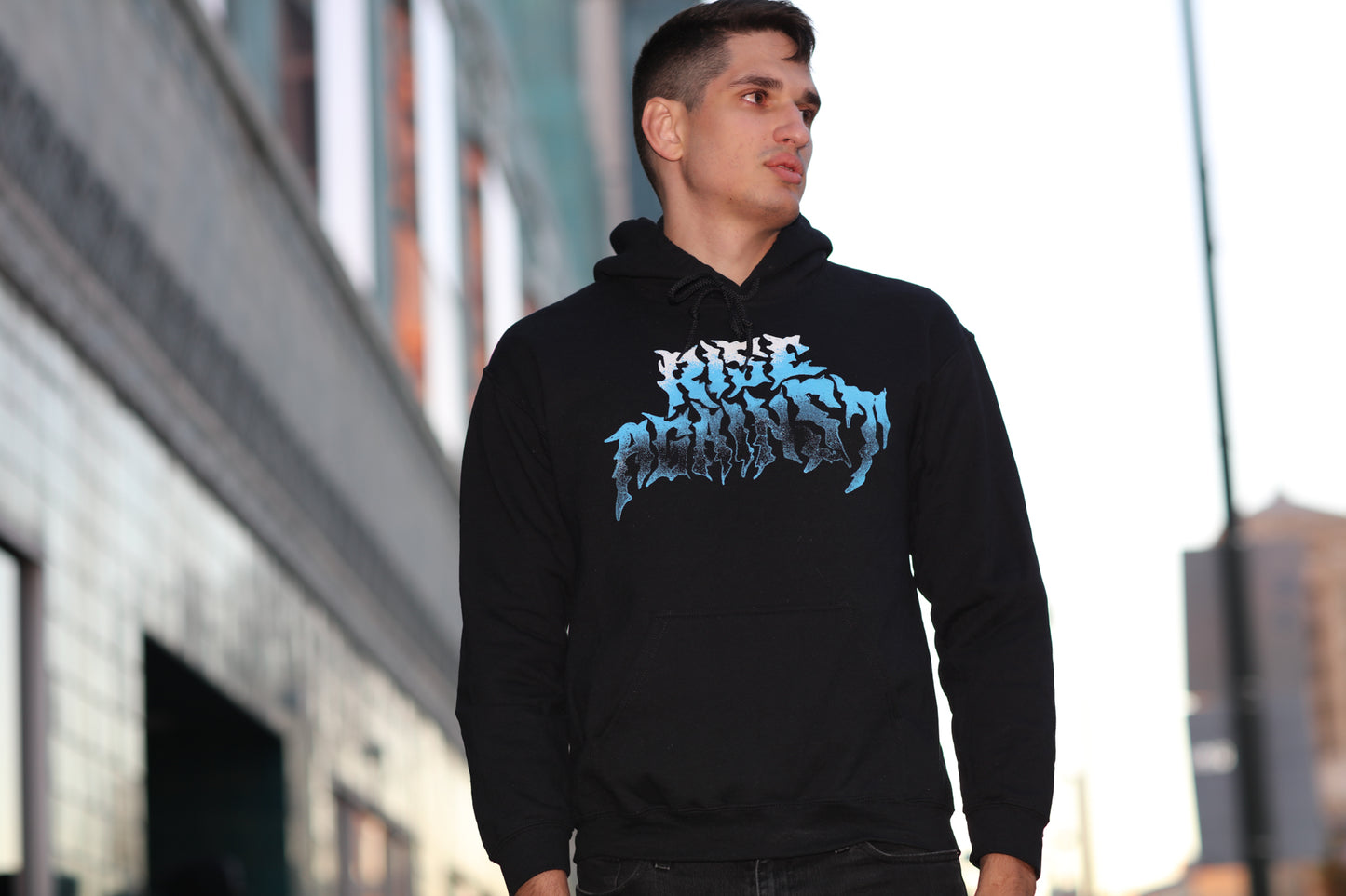 Flamed Heartfist Pullover Hoodie (Black)