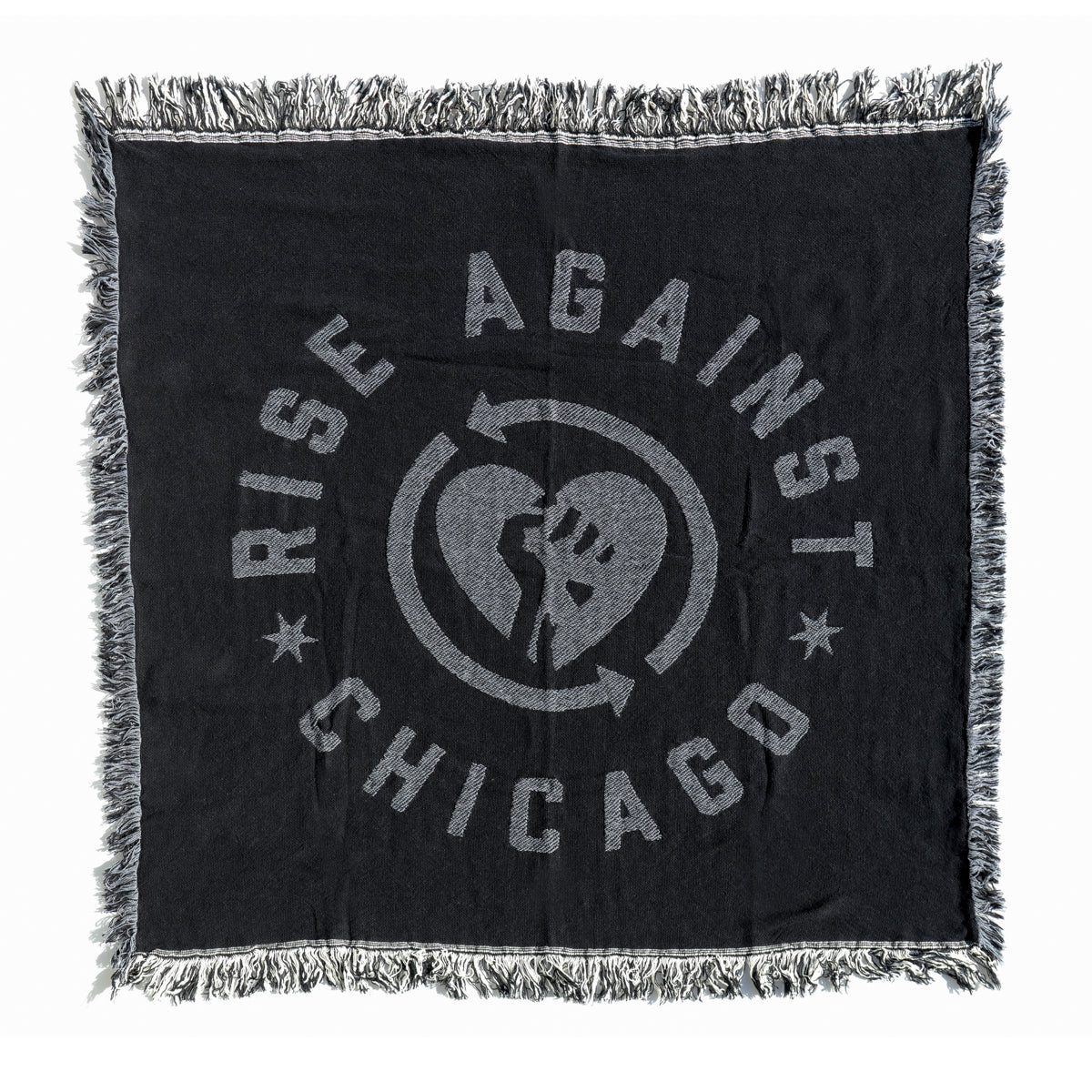 CHICAGO HeartFist Woven Blanket (Black)