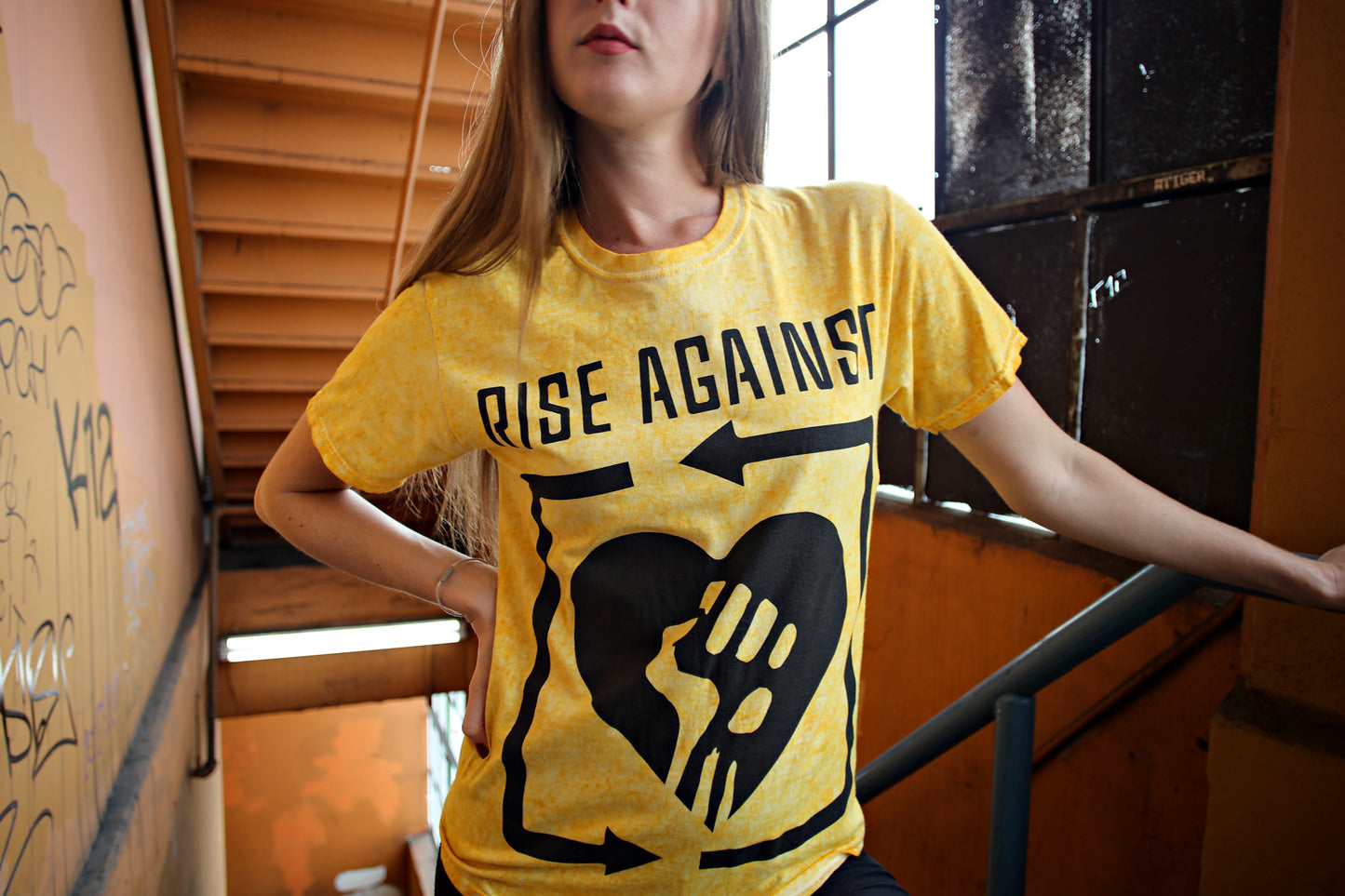 Heart Fist Logo T-Shirt (Crush Canary Dye)