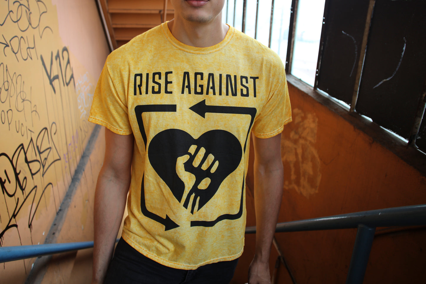 Heart Fist Logo T-Shirt (Crush Canary Dye)