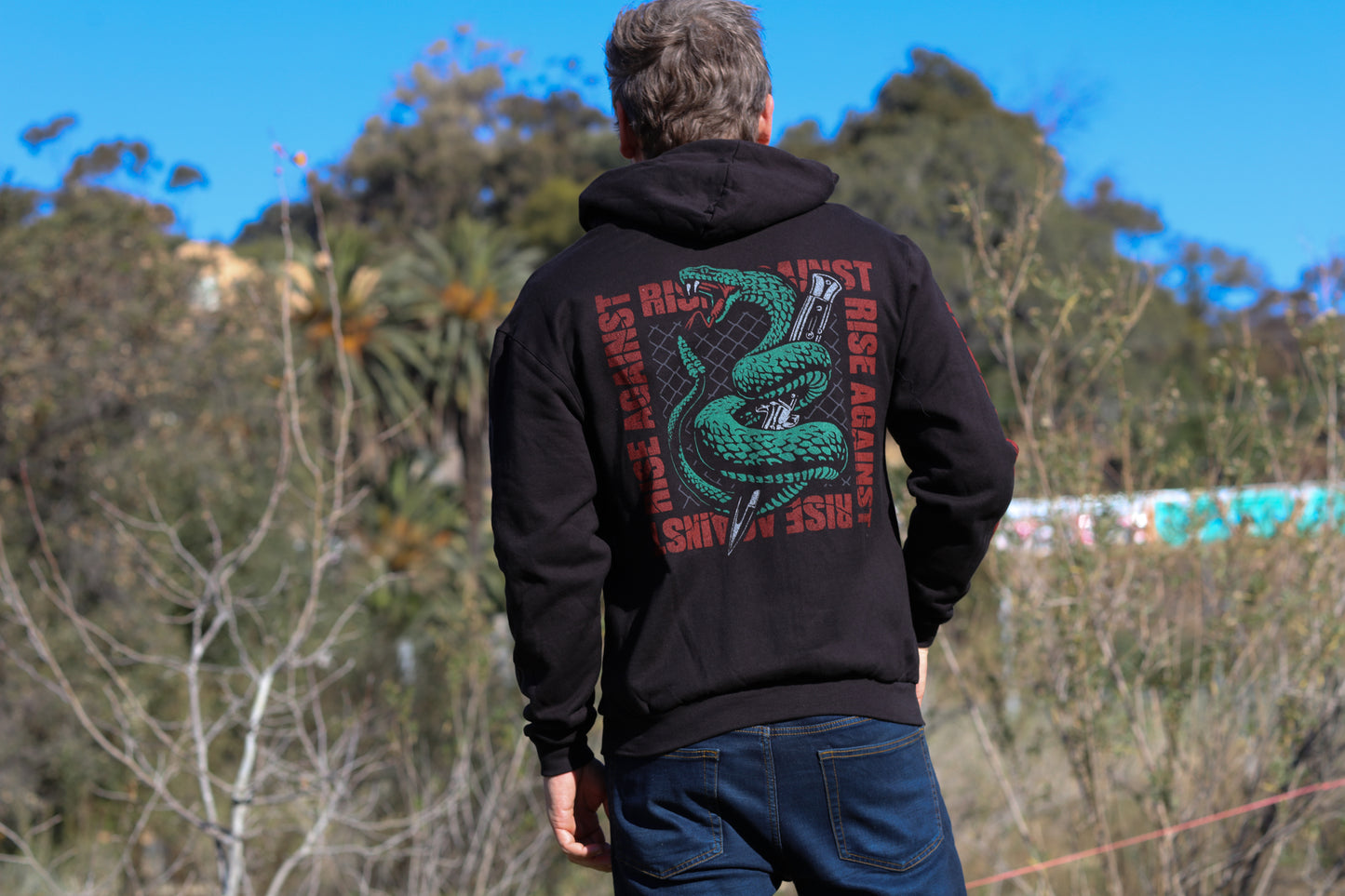 Serpent Knife Zip-Up Hoodie (Black)