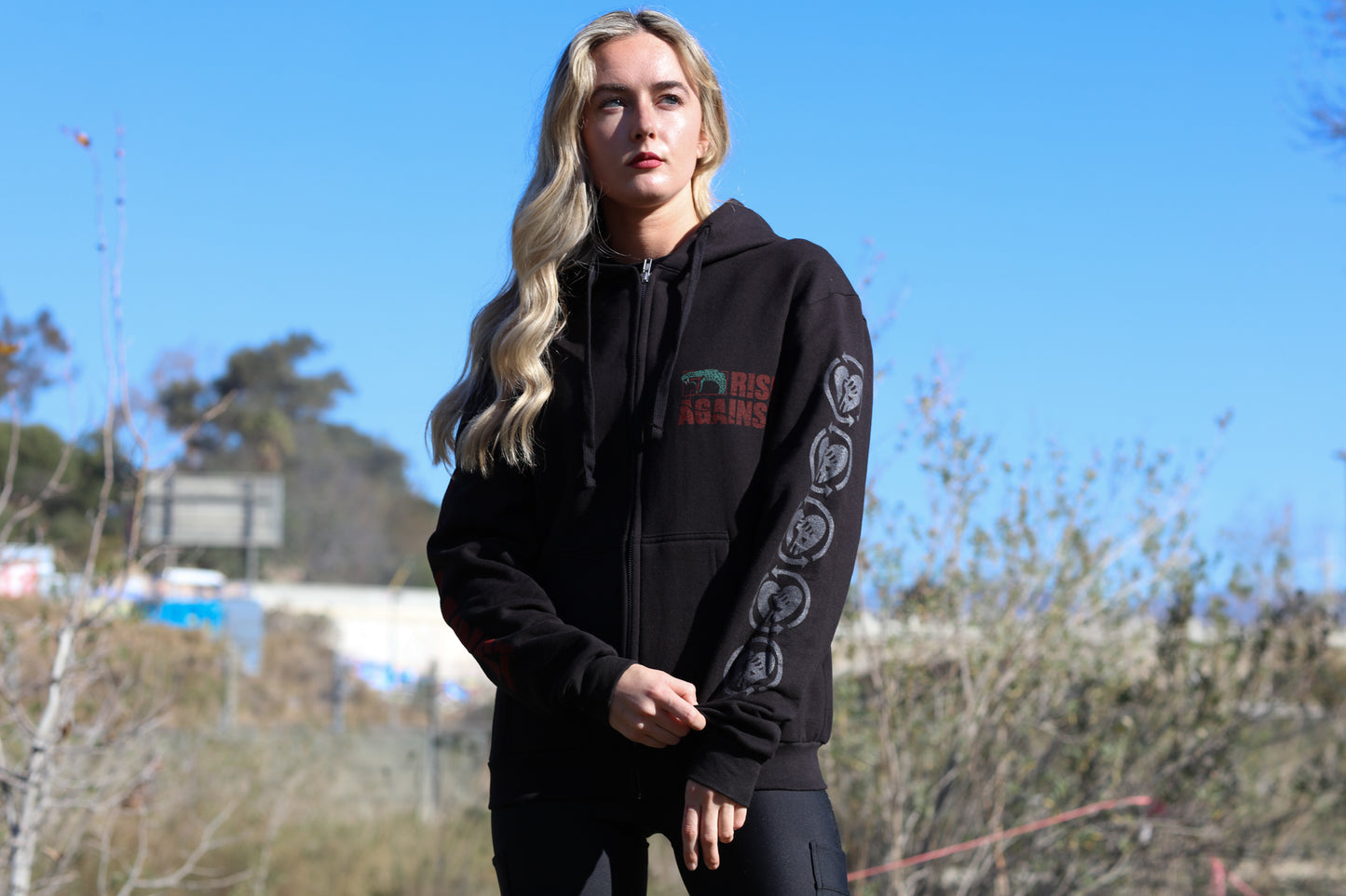 Serpent Knife Zip-Up Hoodie (Black)