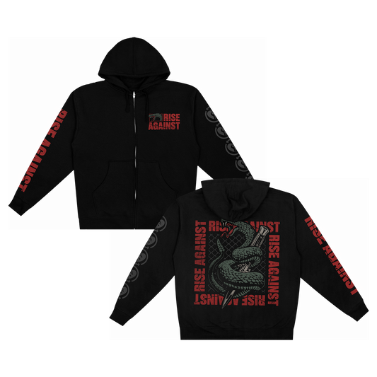 Serpent Knife Zip-Up Hoodie (Black)