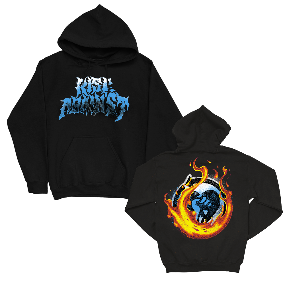 Flamed Heartfist Pullover Hoodie (Black)