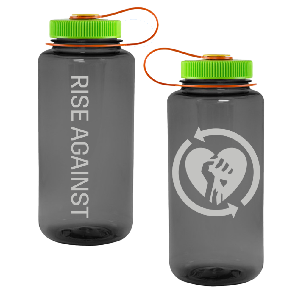 Heartfist Nalgene 32oz Water Bottle (Grey/Kiwi)