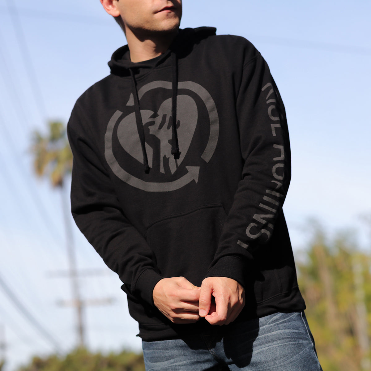 HeartFist Blackout Pullover Hood (Black)