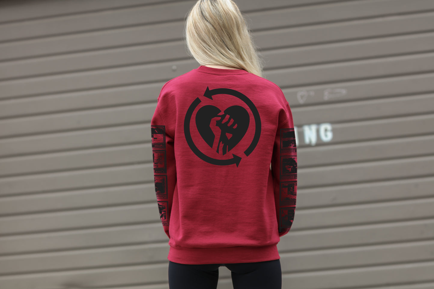 HeartFist TV Crewneck Sweatshirt (Garnet)