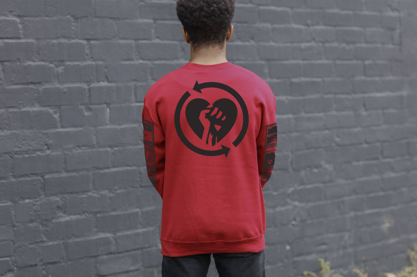 HeartFist TV Crewneck Sweatshirt (Garnet)