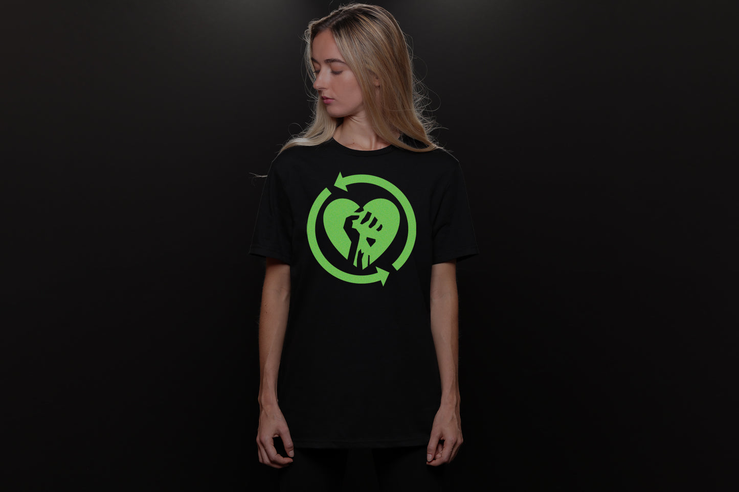 HeartFist Glow In the Dark T-Shirt (Black)