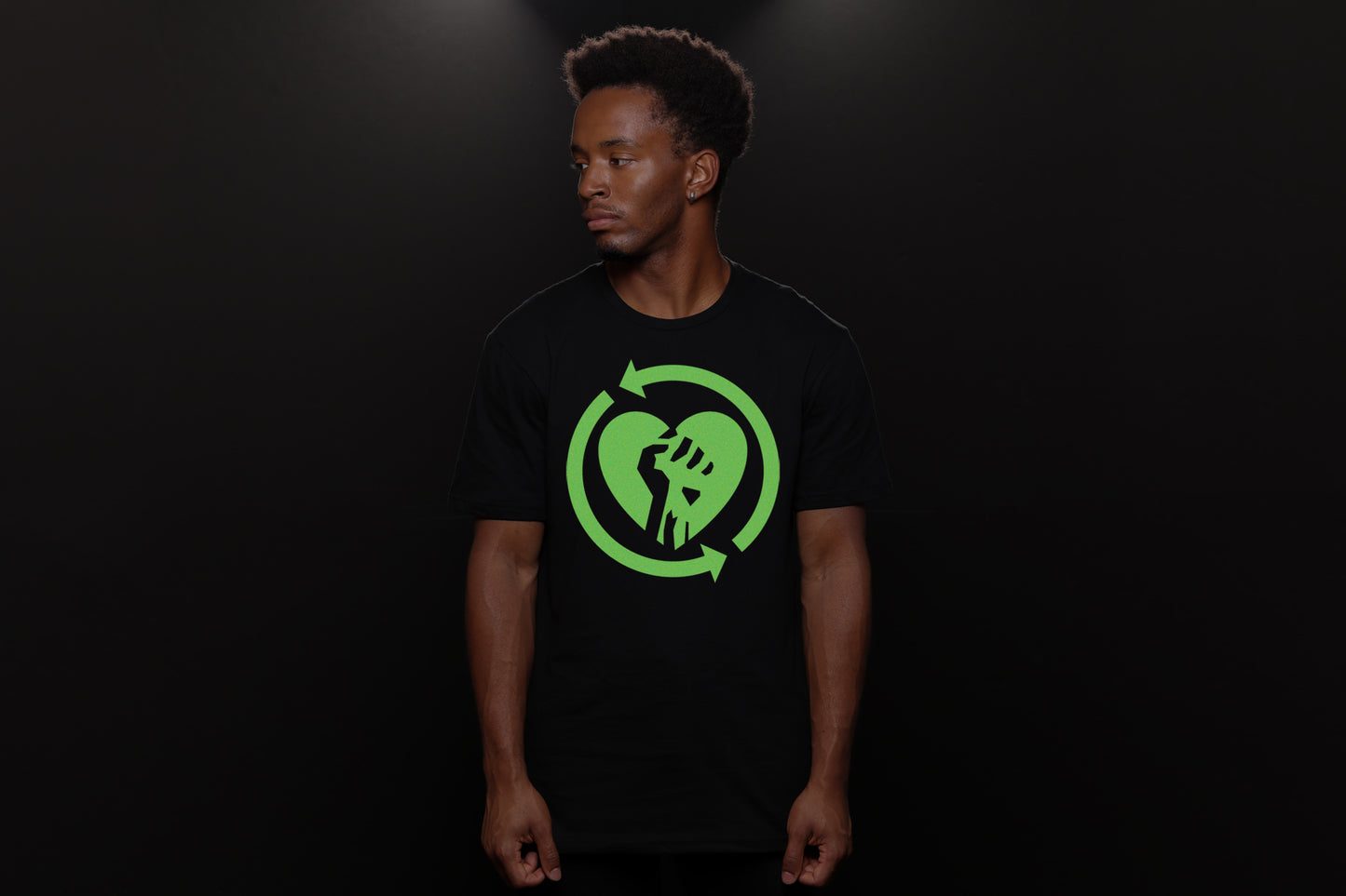 HeartFist Glow In the Dark T-Shirt (Black)