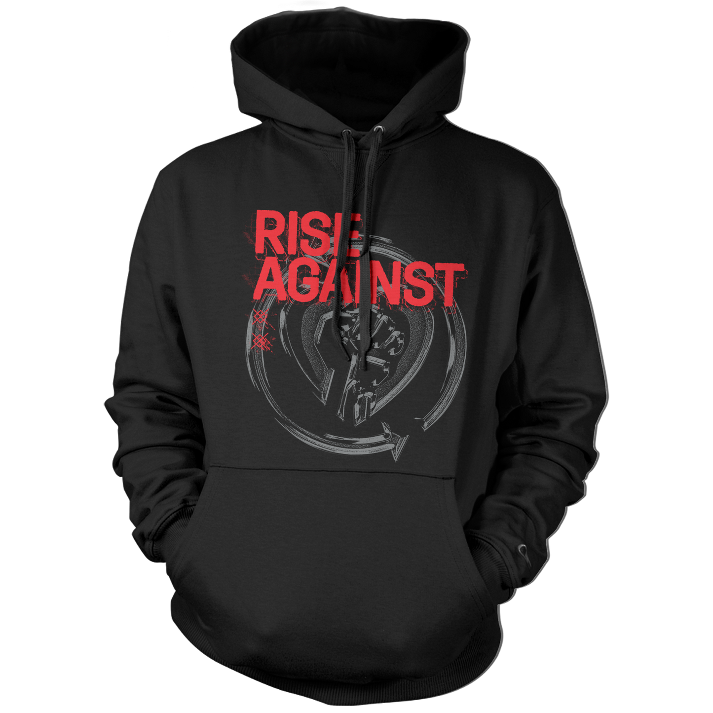 Dual HeartFist Logo Pullover Hoodie (Black)