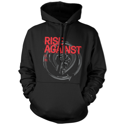 Dual HeartFist Logo Pullover Hoodie (Black)